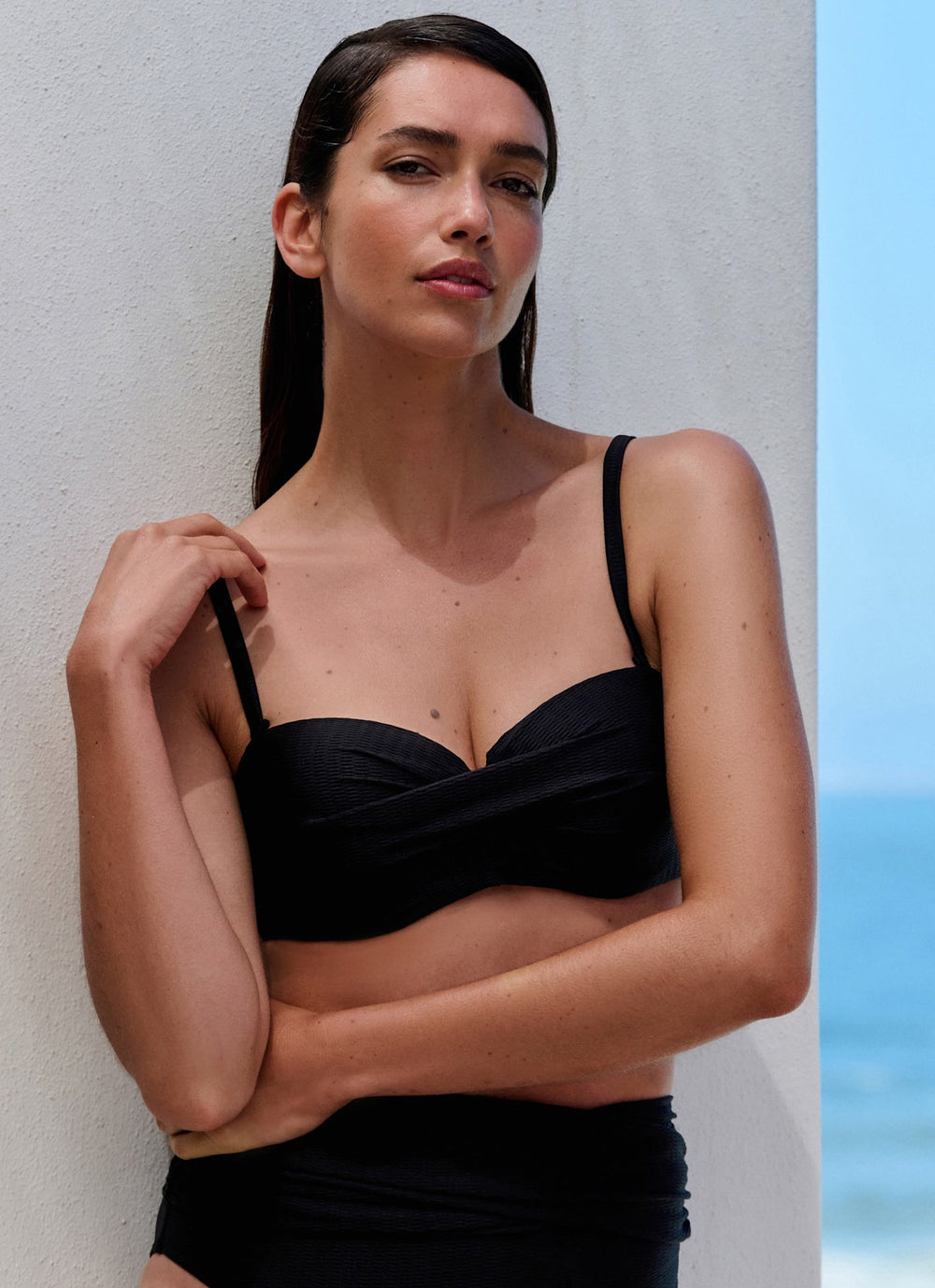 Black Bandeau Bikini Top