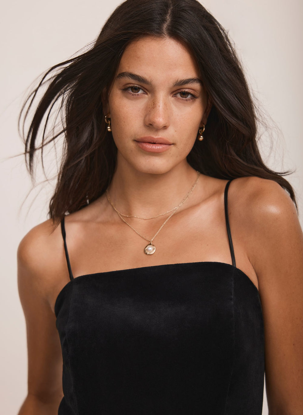 Black Velvet Peplum Top