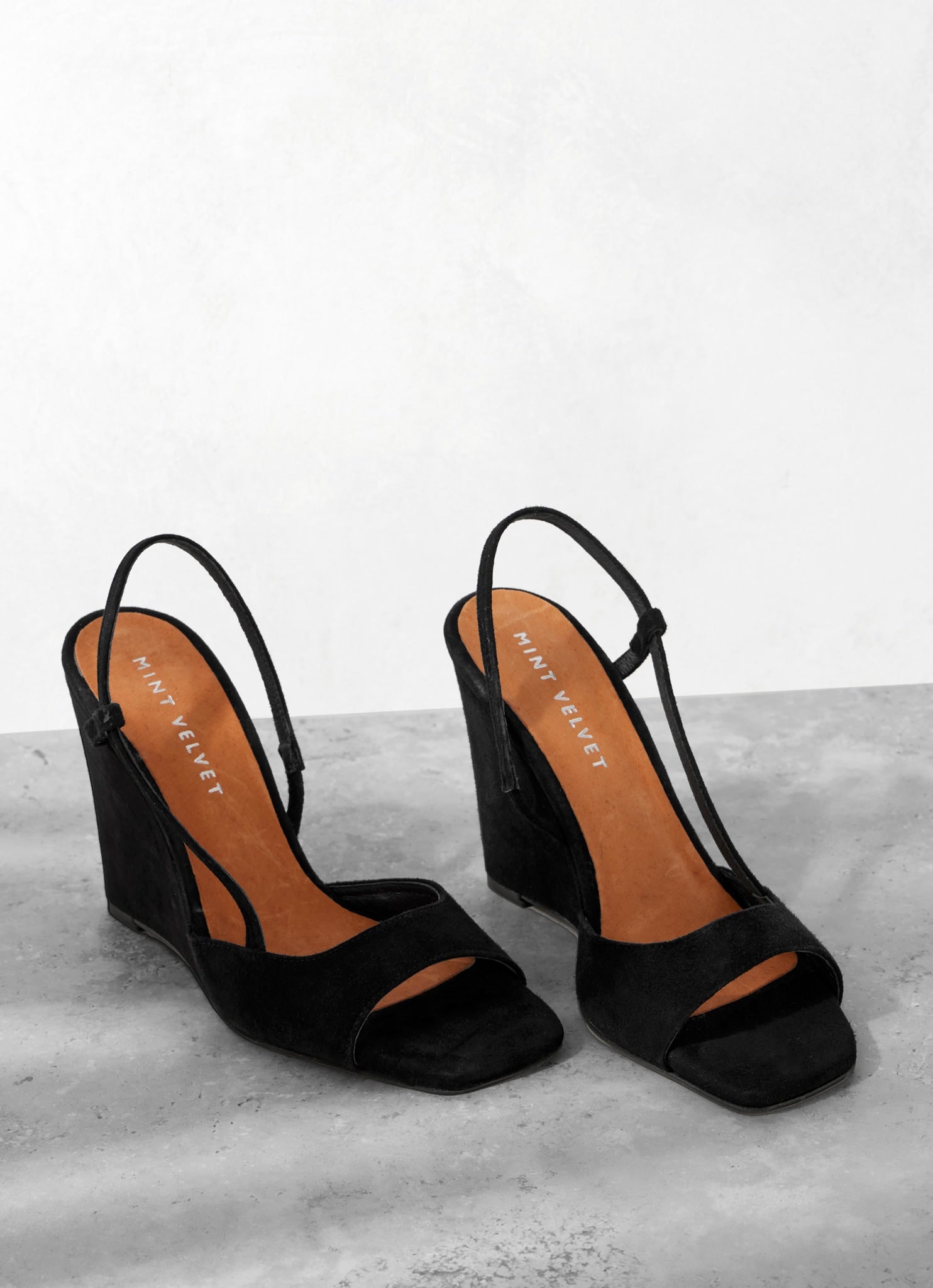 Workwear with Black Wedge Heels