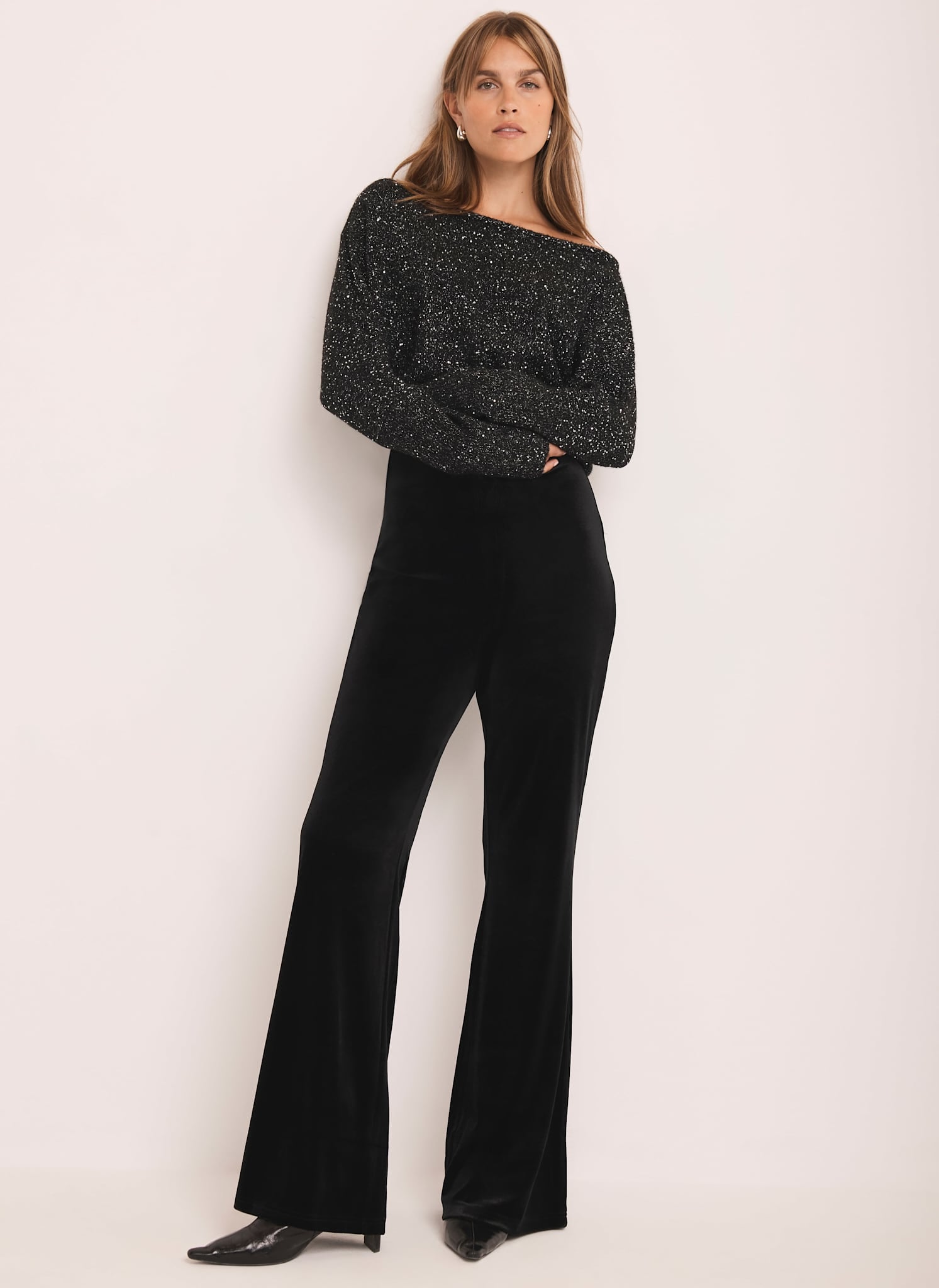 Black Velvet Wide Trousers – Mint Velvet