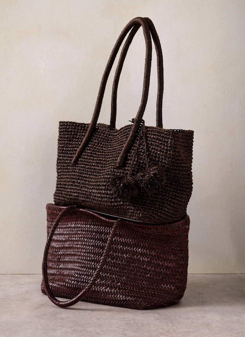 Blake Brown Woven Tote Bag