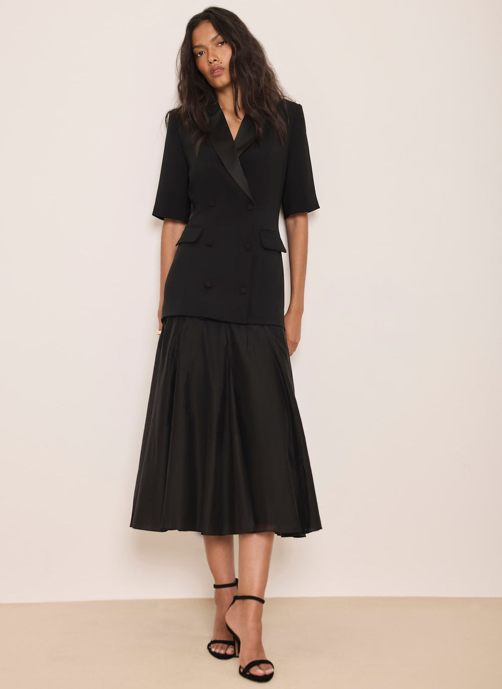 Black Blazer Midi Dress