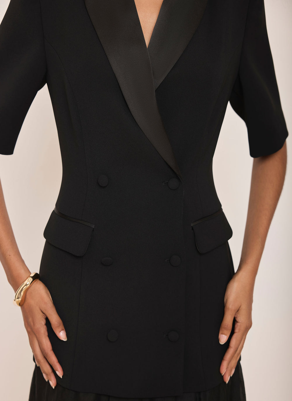 Black Blazer Midi Dress