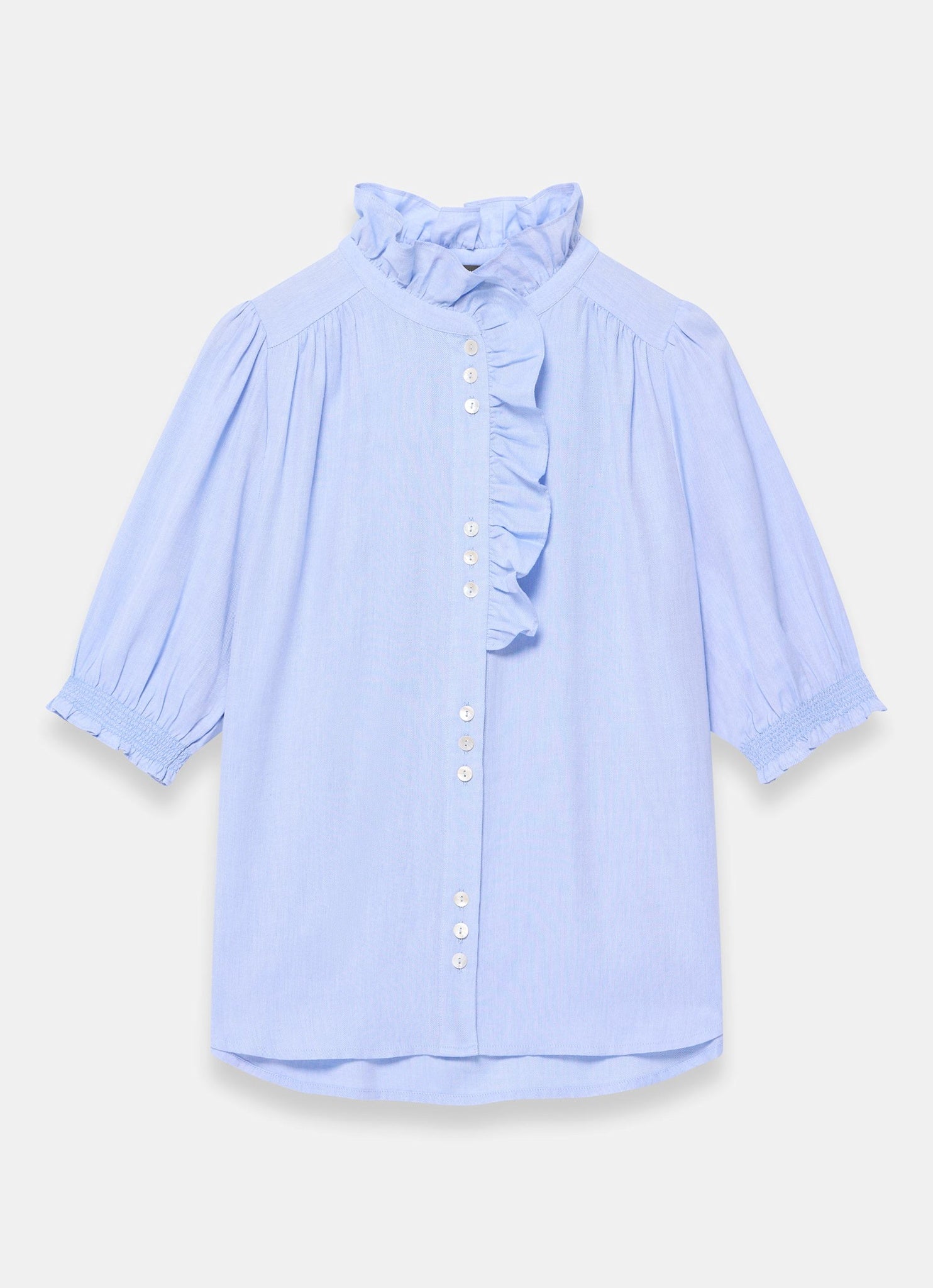 レディース BIBIY REBECCA FRILL BLOUSE BLUE