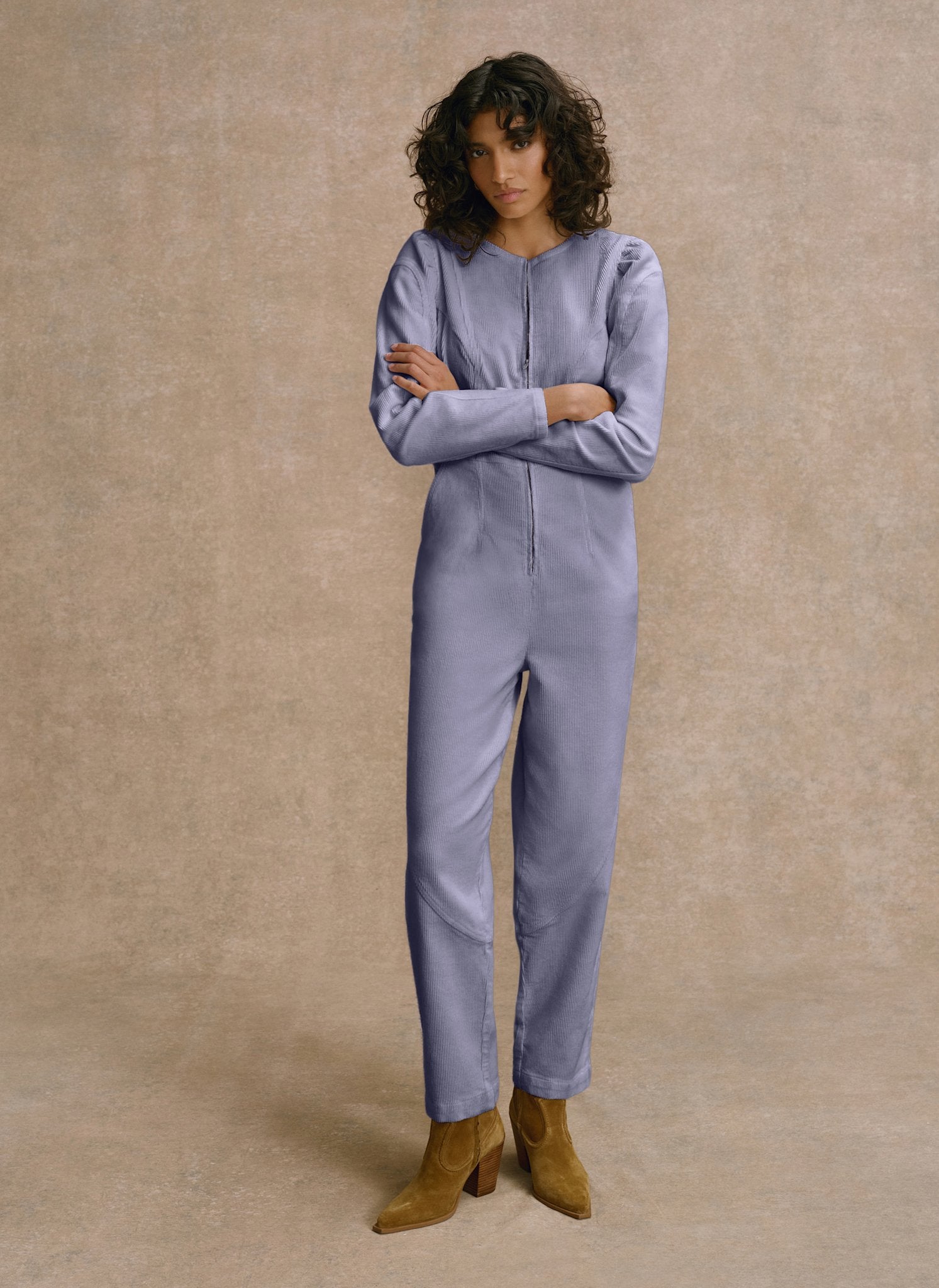 Blue Corduroy Jumpsuit – Mint Velvet