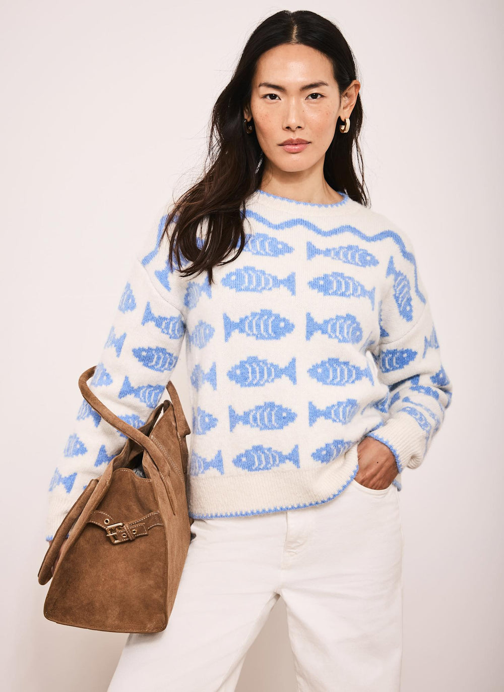 Blue Fish Wool Blend Knit Jumper