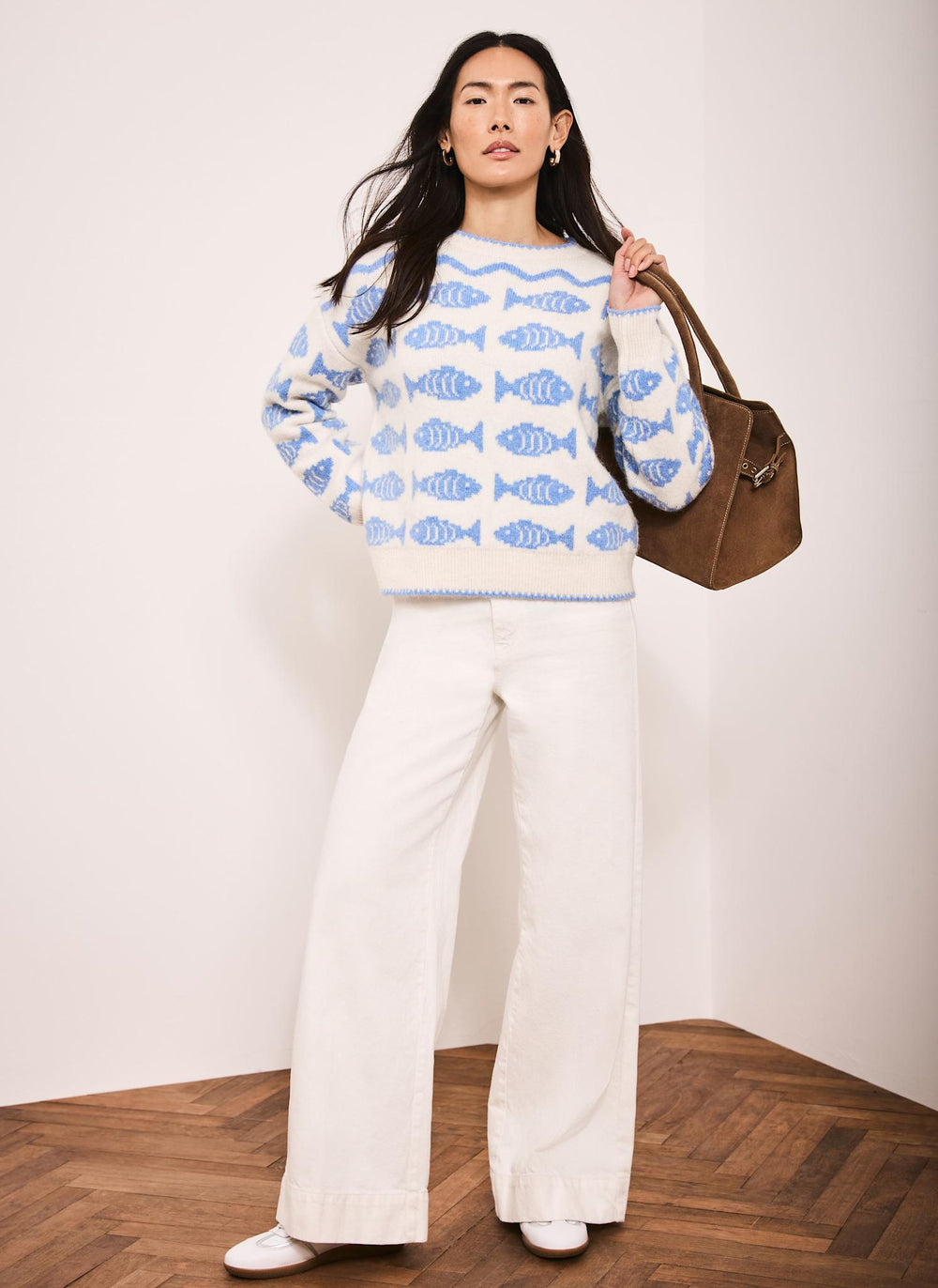 Blue Fish Wool Blend Knit Jumper