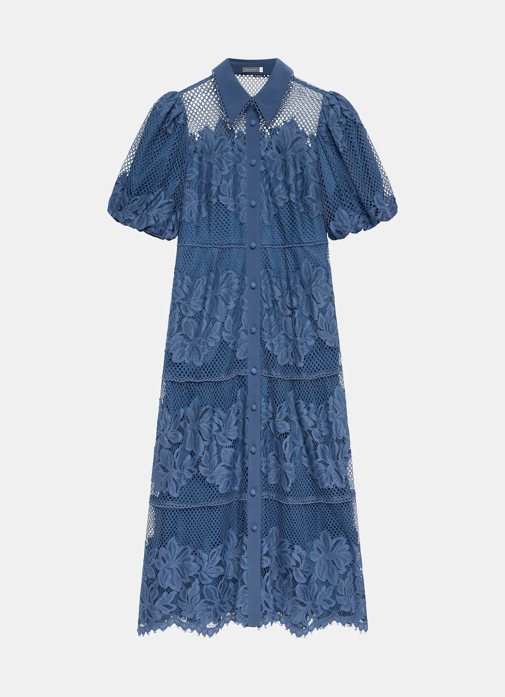 Blue Lace Midi Shirt Dress Mint Velvet Blue Lace Midi Shirt Dress Mint Velvet