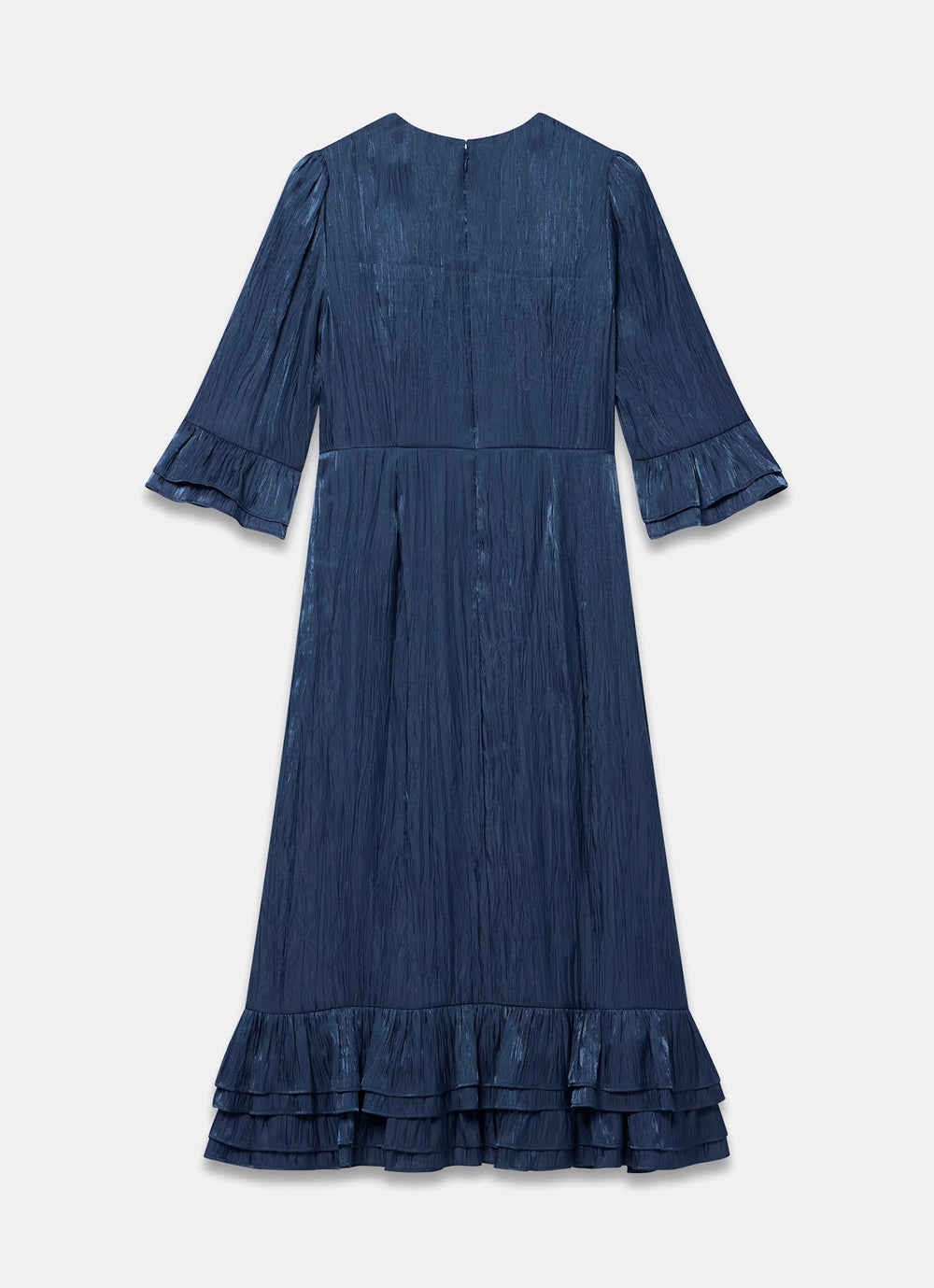 knee length dresses for ladies Navy Metallic Midi Dress – Mint Velvet