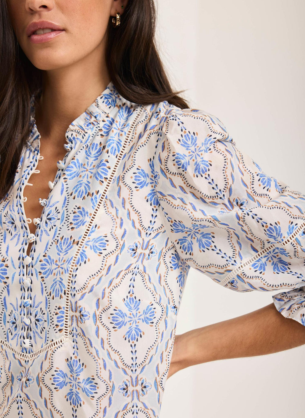 Blue Floral Print Mini Dress – Mint Velvet