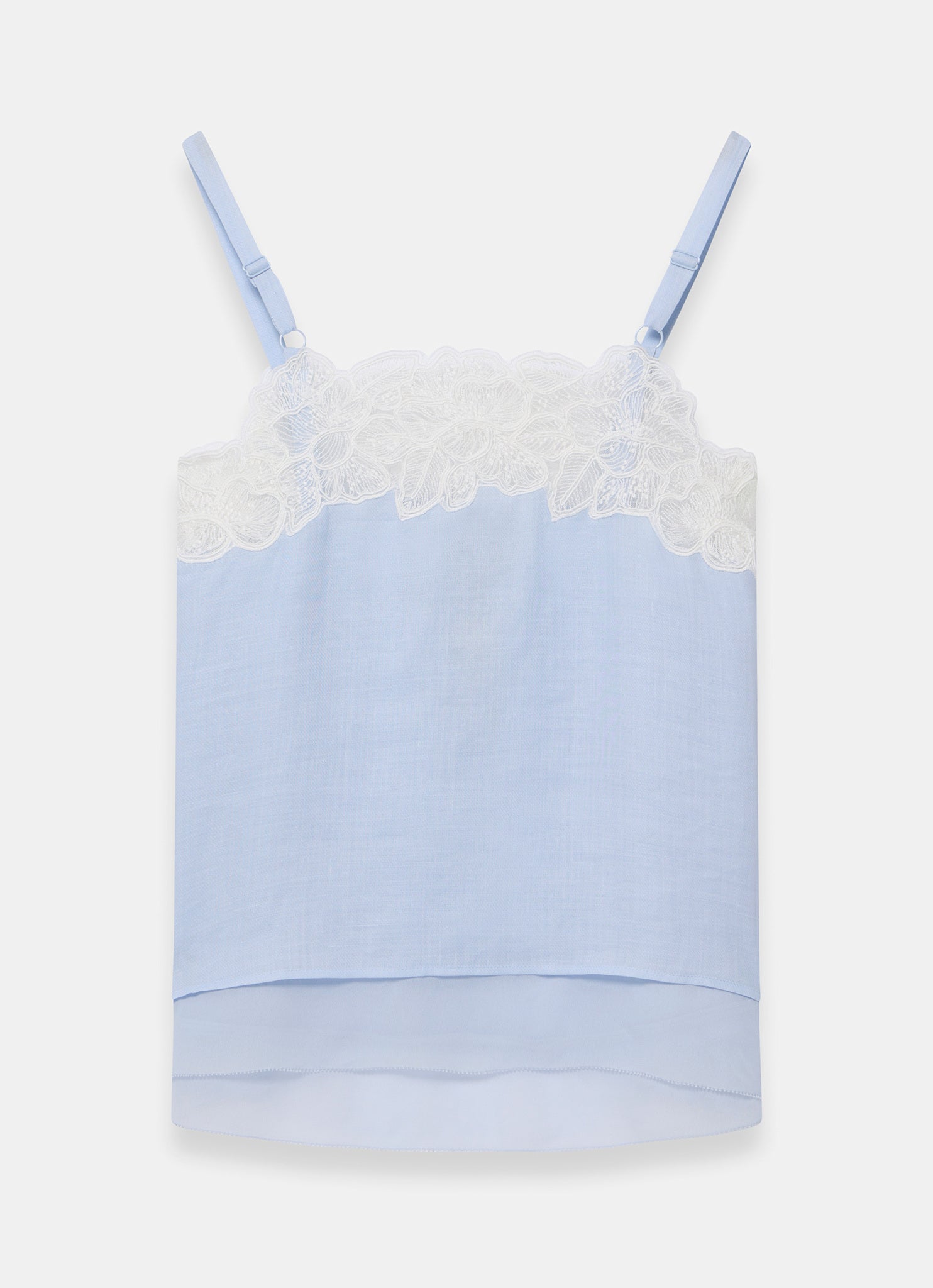 Pale Blue Ramie Lace Camisole Top – Mint Velvet