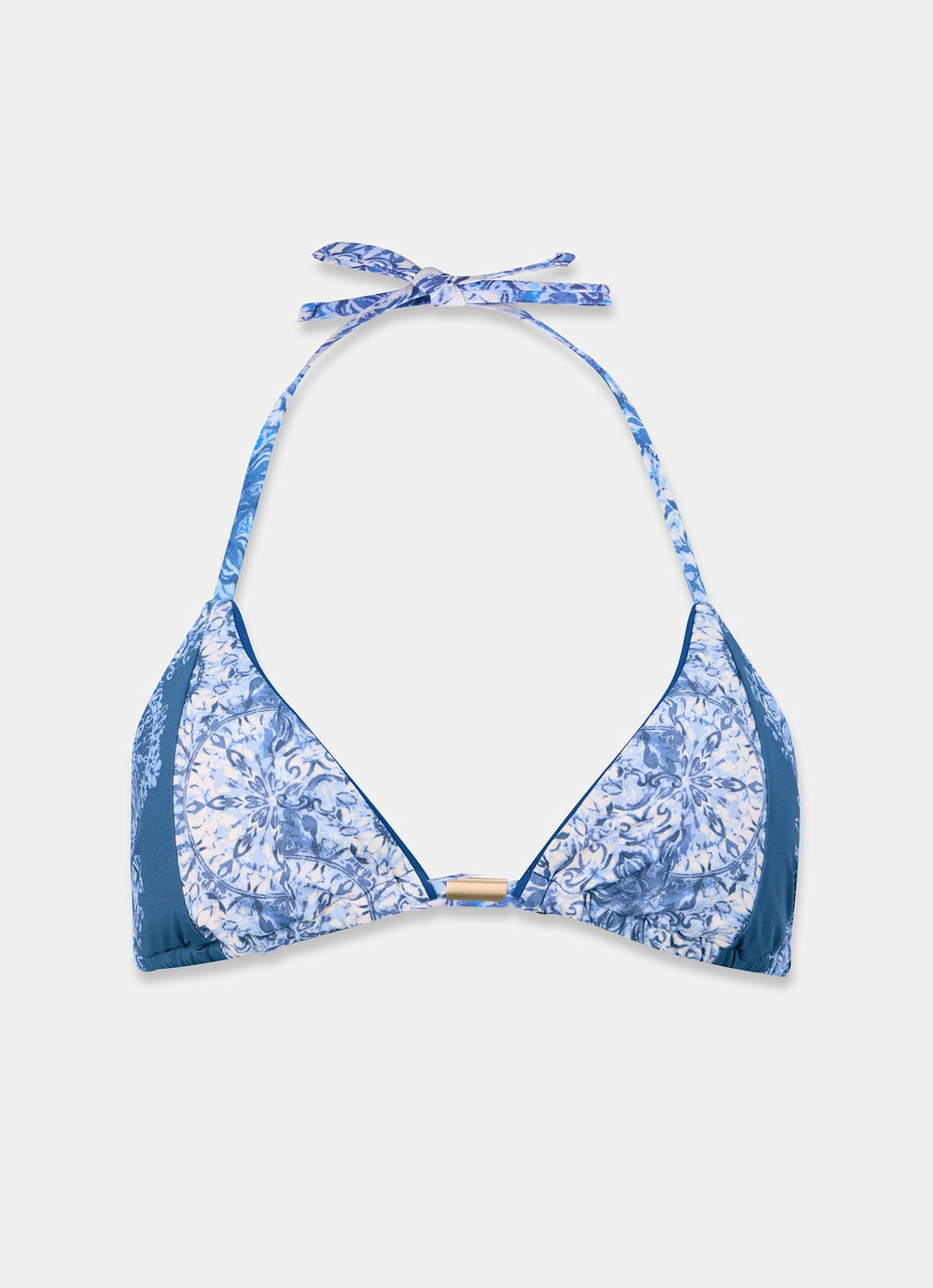 Tommy Hilfiger Women's Paisley Print Bikini Bra Top Swimsuit Blue