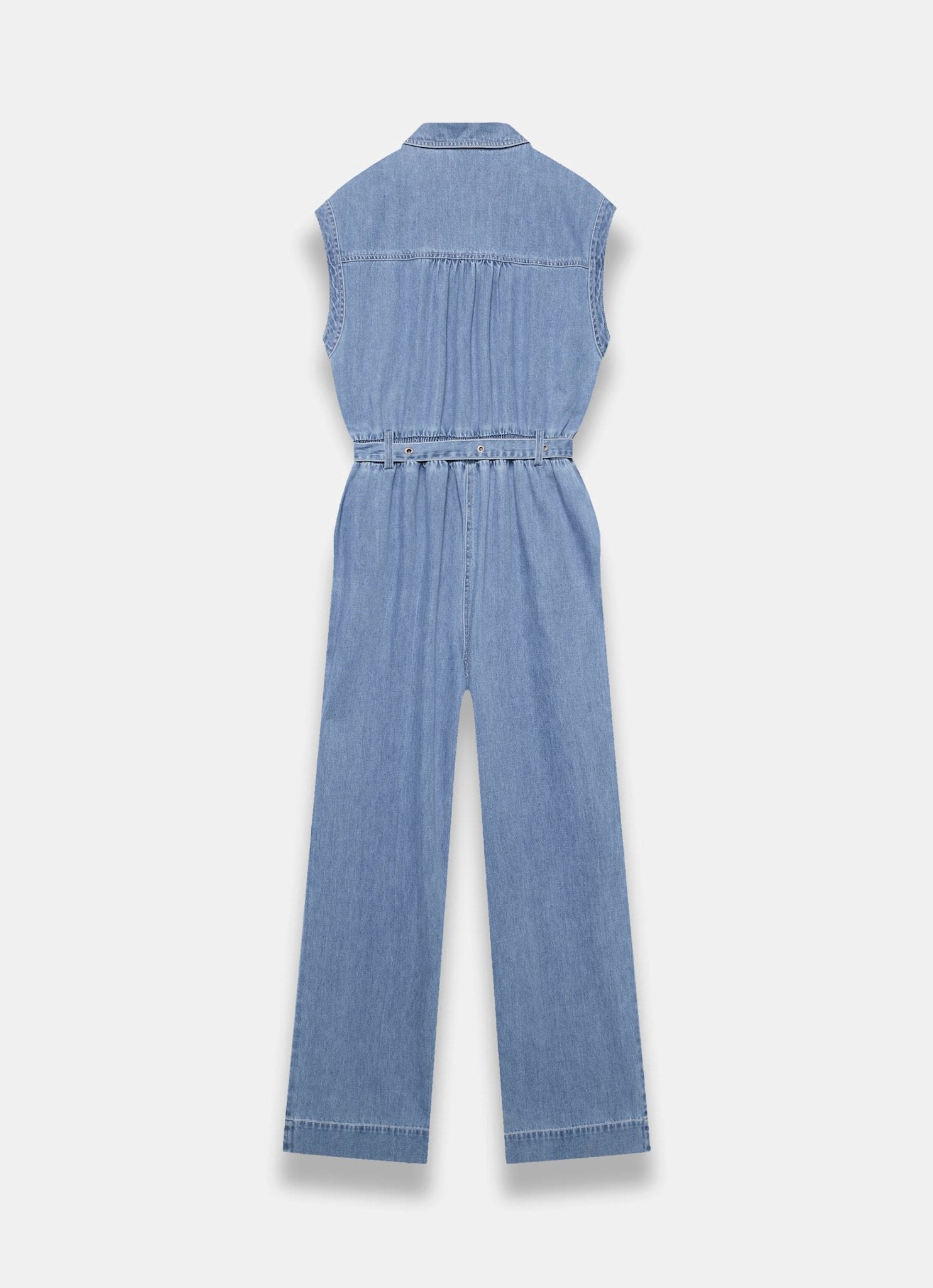 Mid Indigo Denim Jumpsuit – Mint Velvet