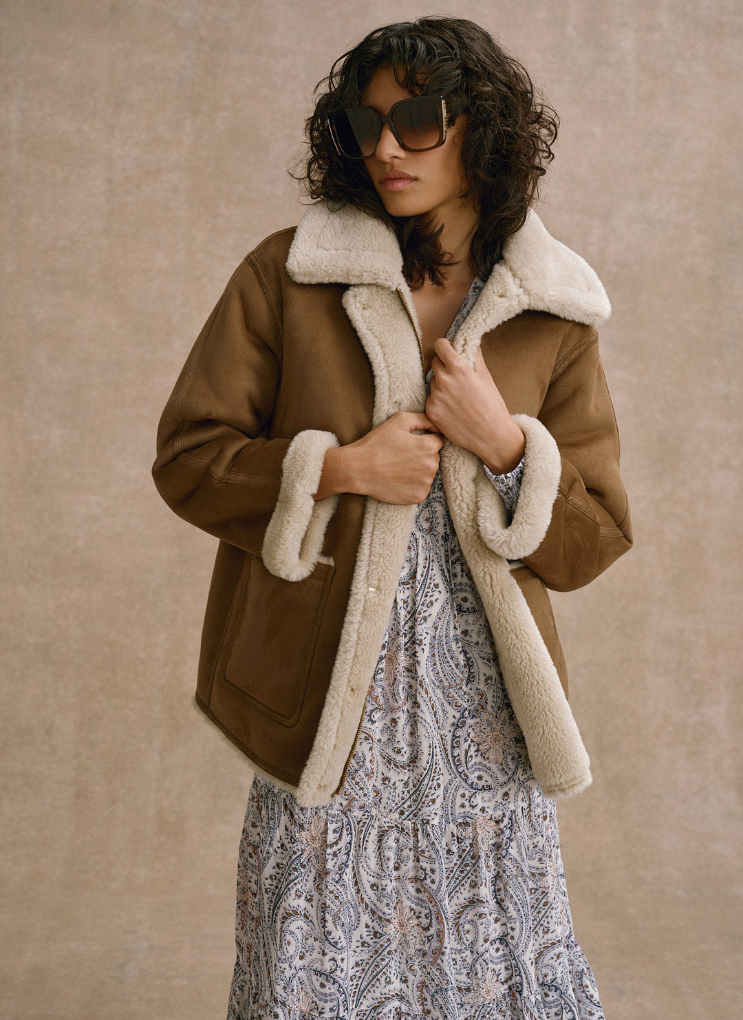 Tan Reversible Aviator Jacket – Mint Velvet