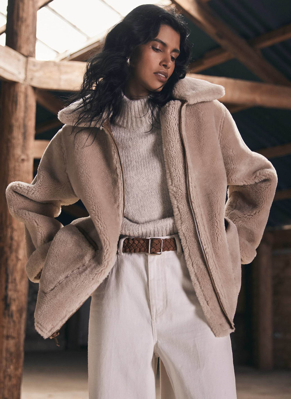 Tan Reversible Aviator Jacket – Mint Velvet