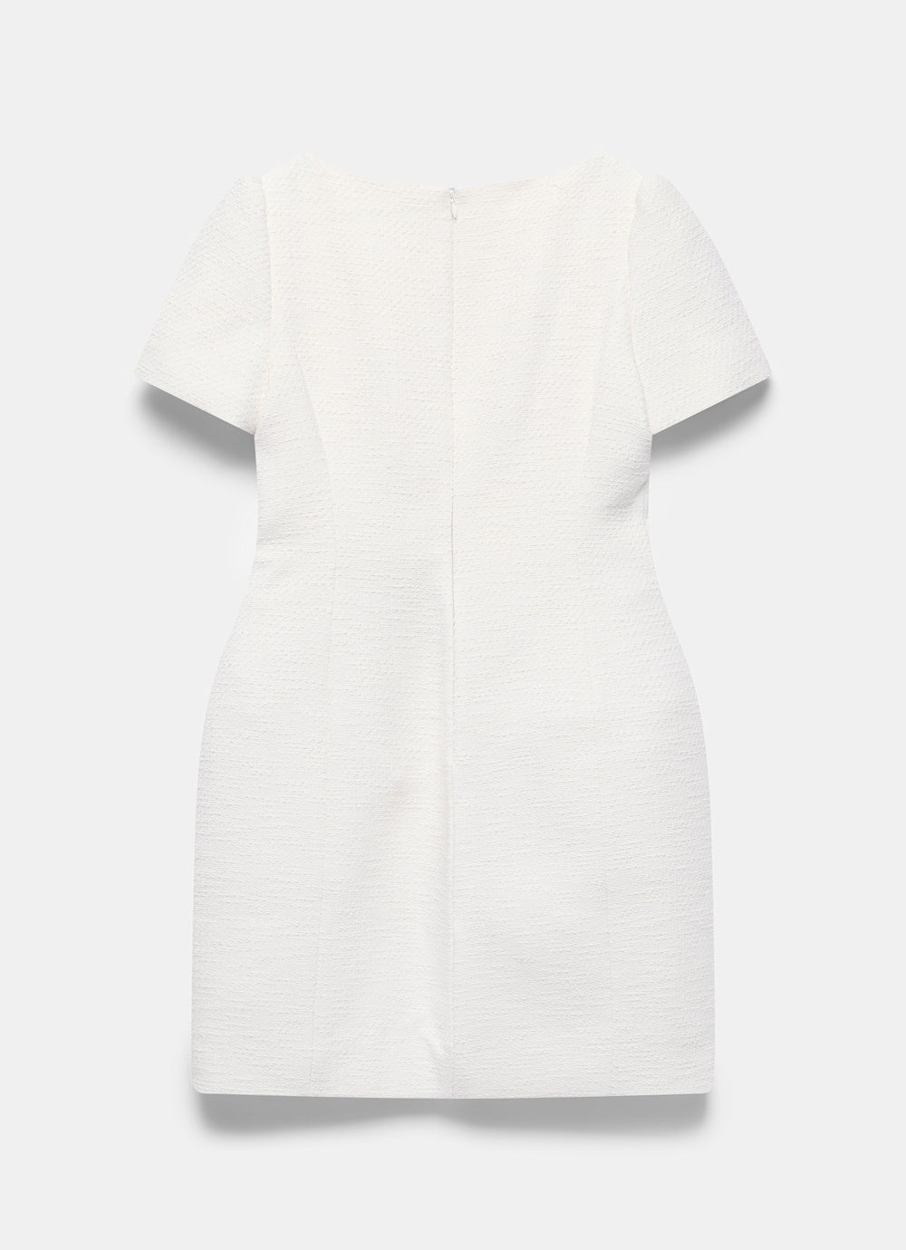 cream boucle tailored mini dress Cream Boucle Bow Detail Mini Dress self-portrait-US