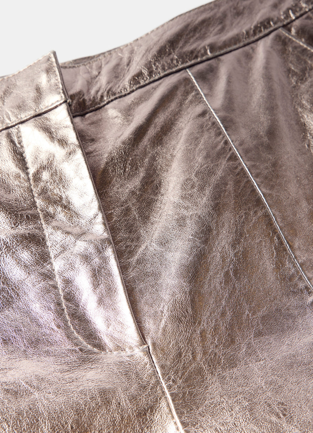 Gold Leather Straight Trousers – Mint Velvet