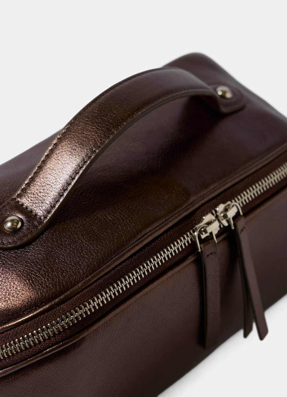 Bronze Leather Wash Bag
