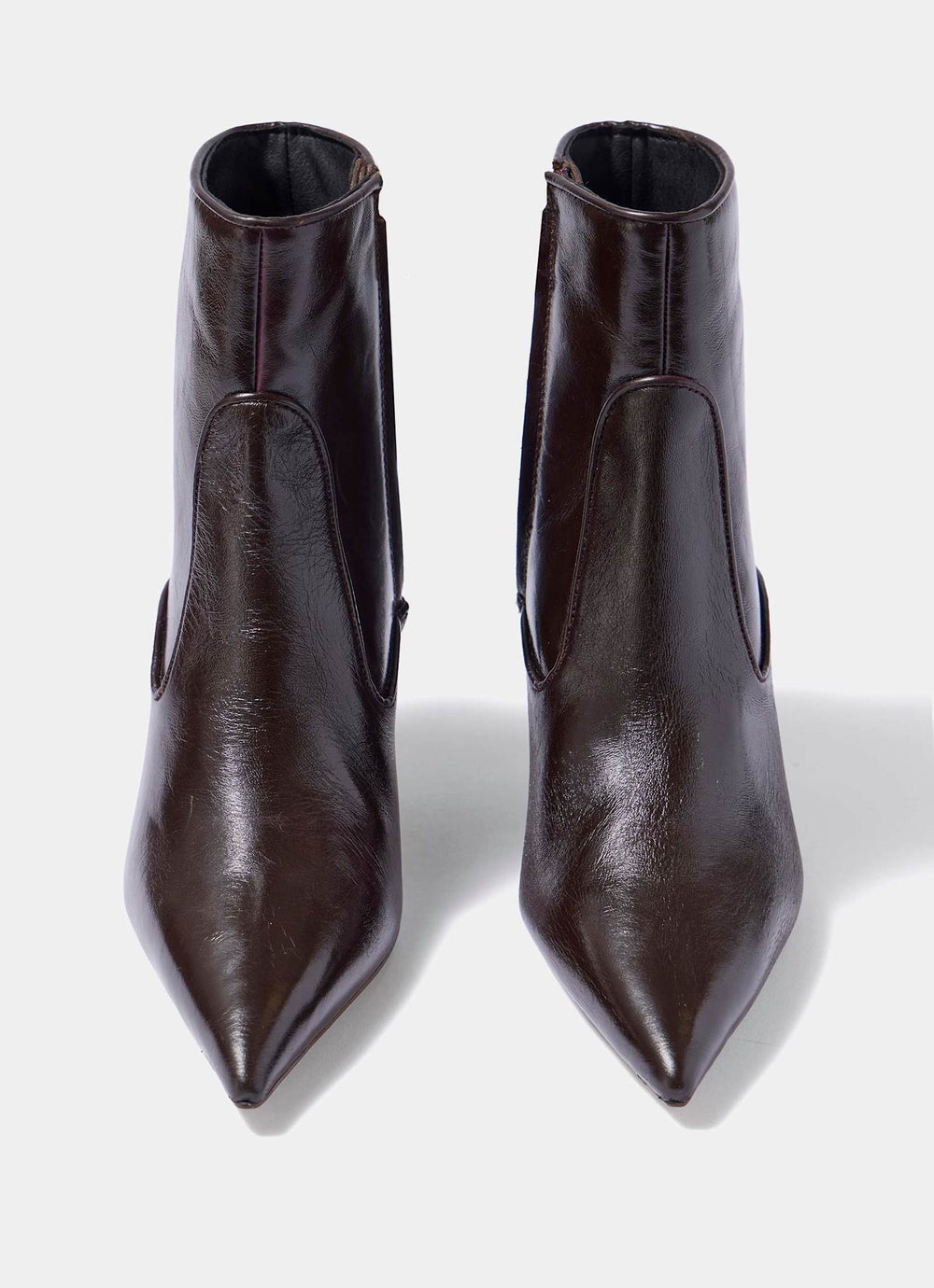 Brooke Brown Leather Ankle Boots
