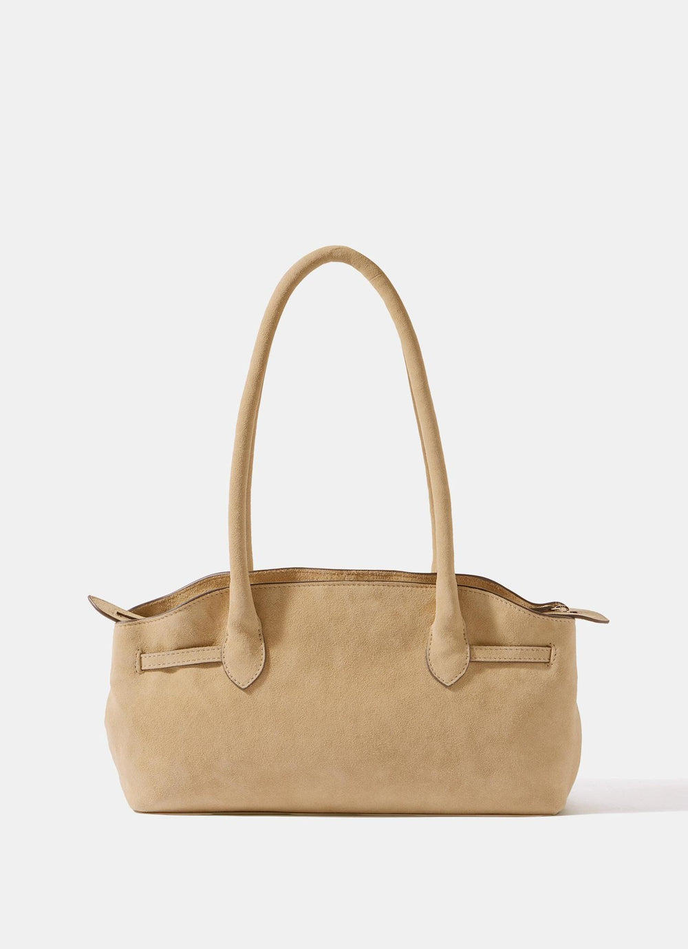 Brooke Neutral Suede Shoulder Bag