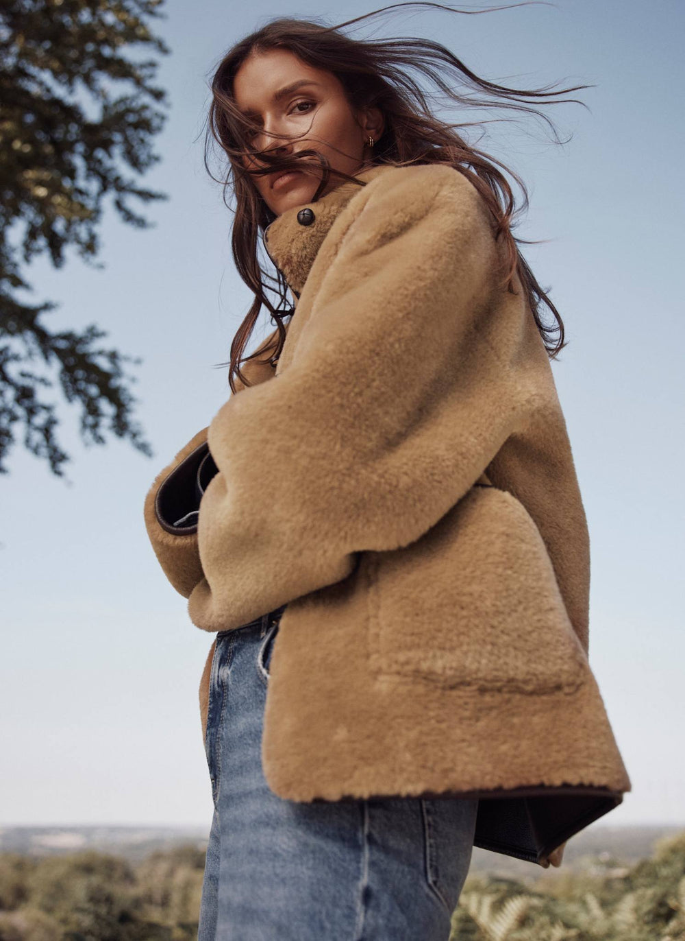 Brown Faux Fur Toggle Jacket