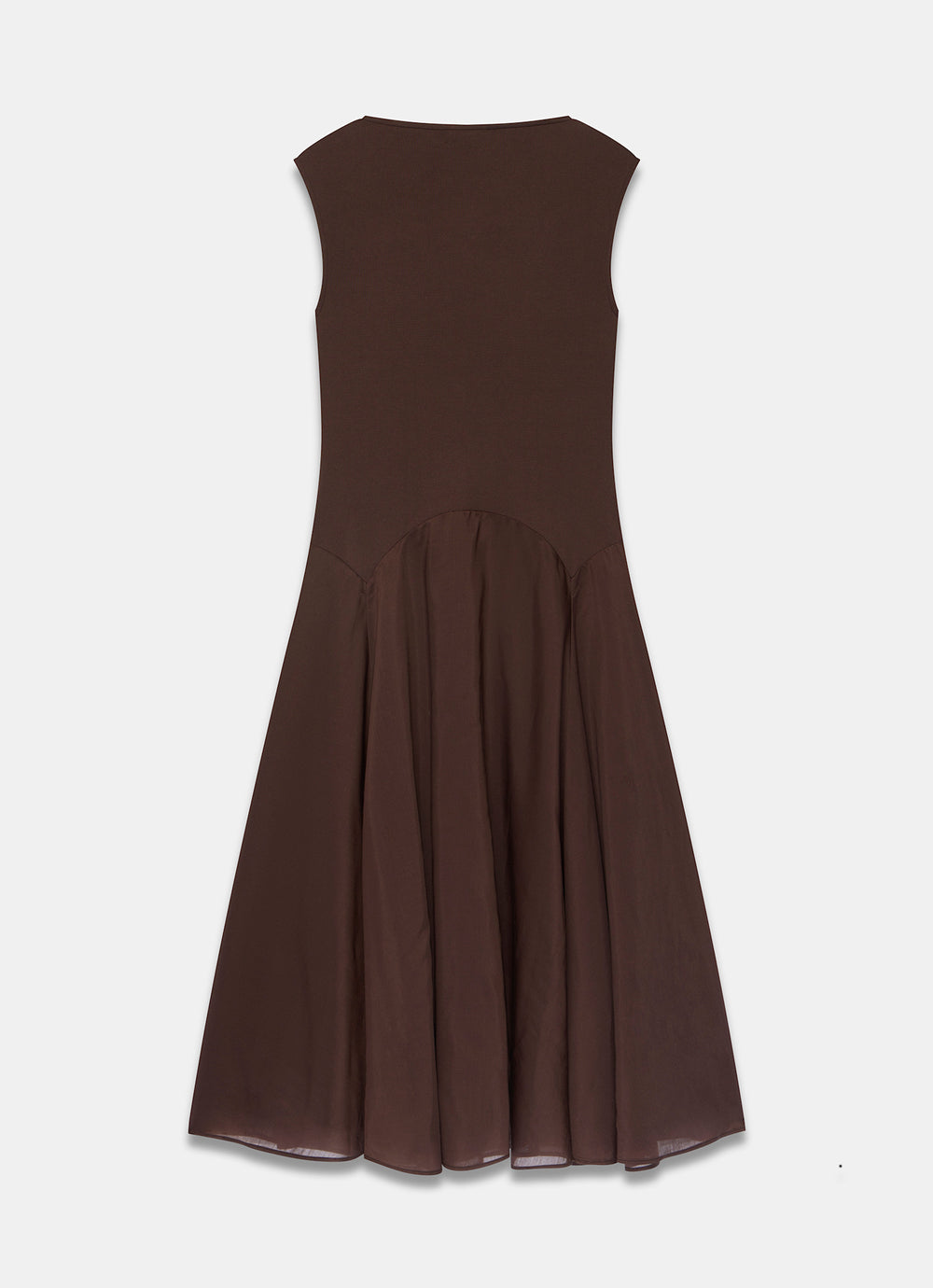 Brown Sleeveless Drop Waist Midi Dress – Mint Velvet