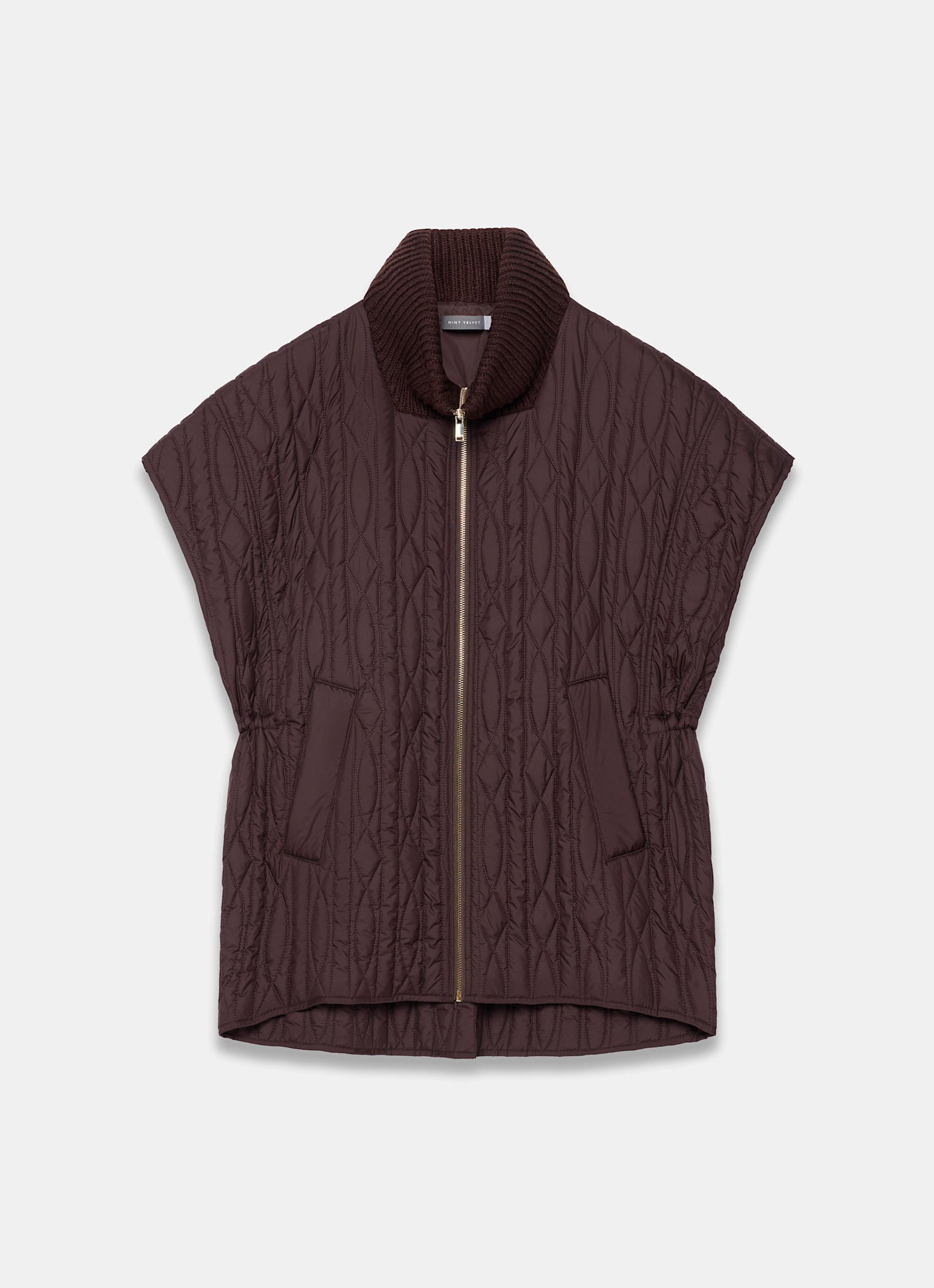 Brown Quilted Gilet – Mint Velvet