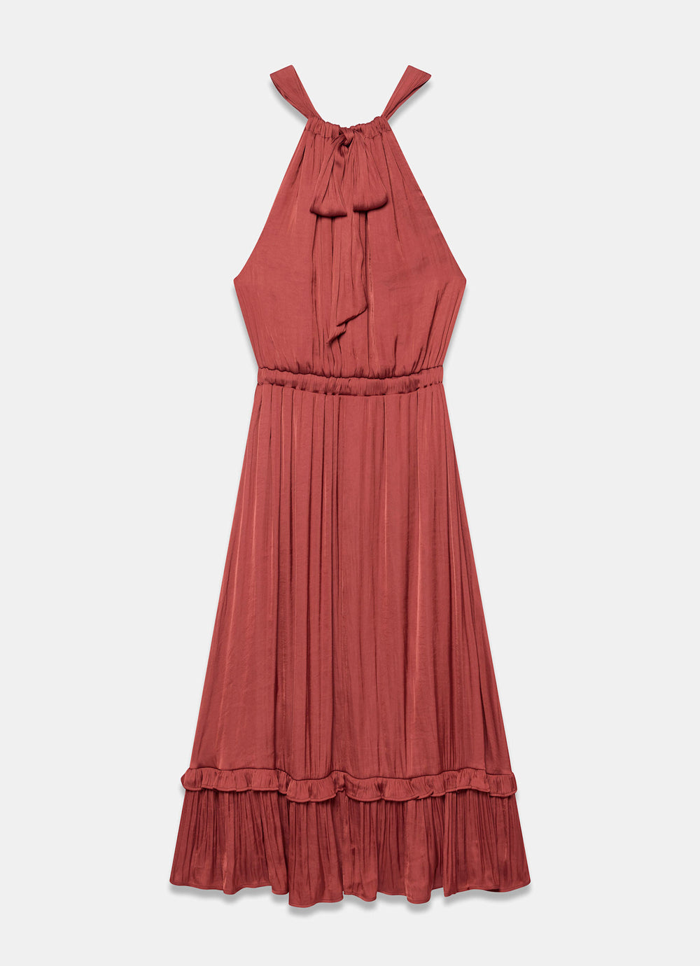 loft halter maxi dress Loft Floral Tucked Maxi Halter Dress Size Large Coca Bliss Women's