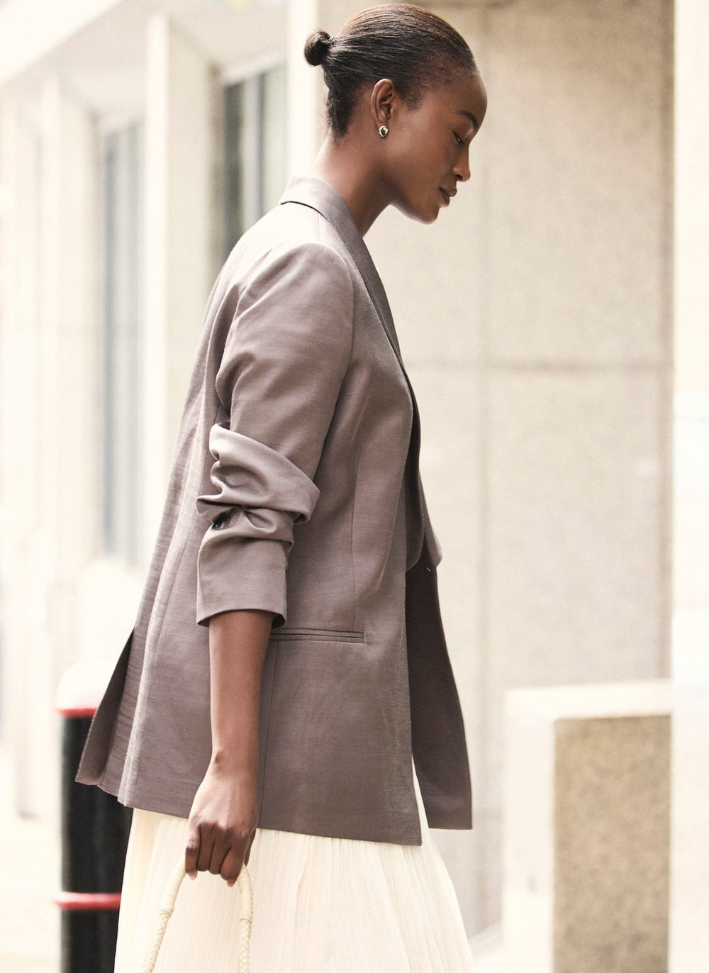 Brown Double Breasted Blazer