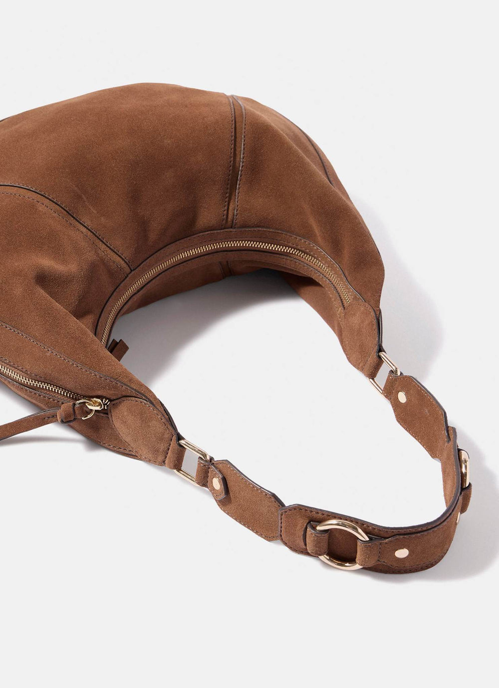 Bryony Tan Suede Shoulder Bag