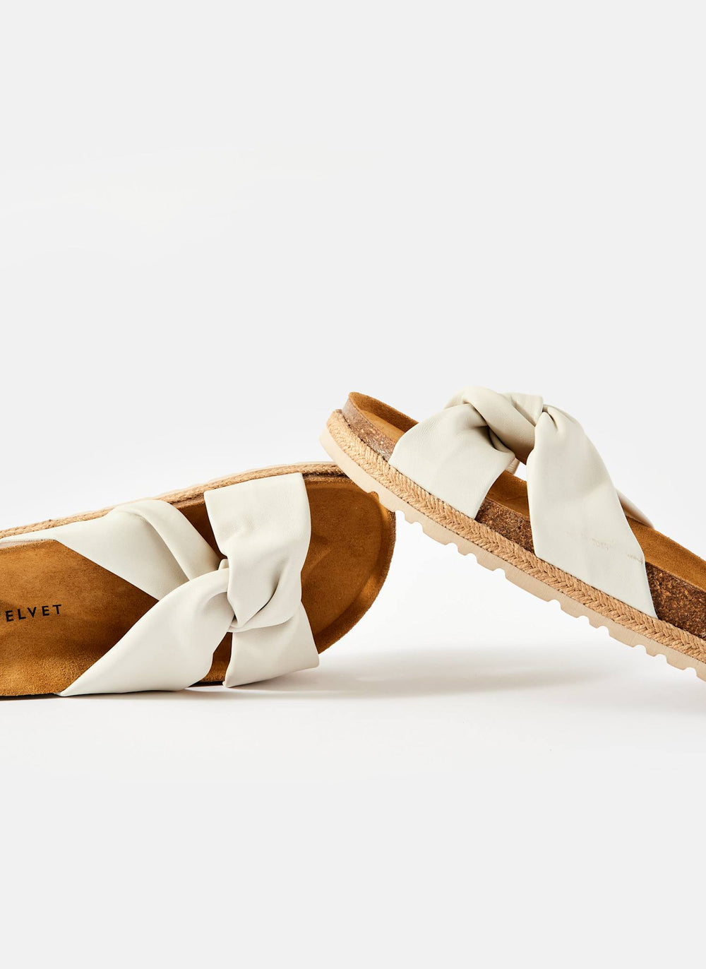 Bryony Neutral Leather Flat Sandals