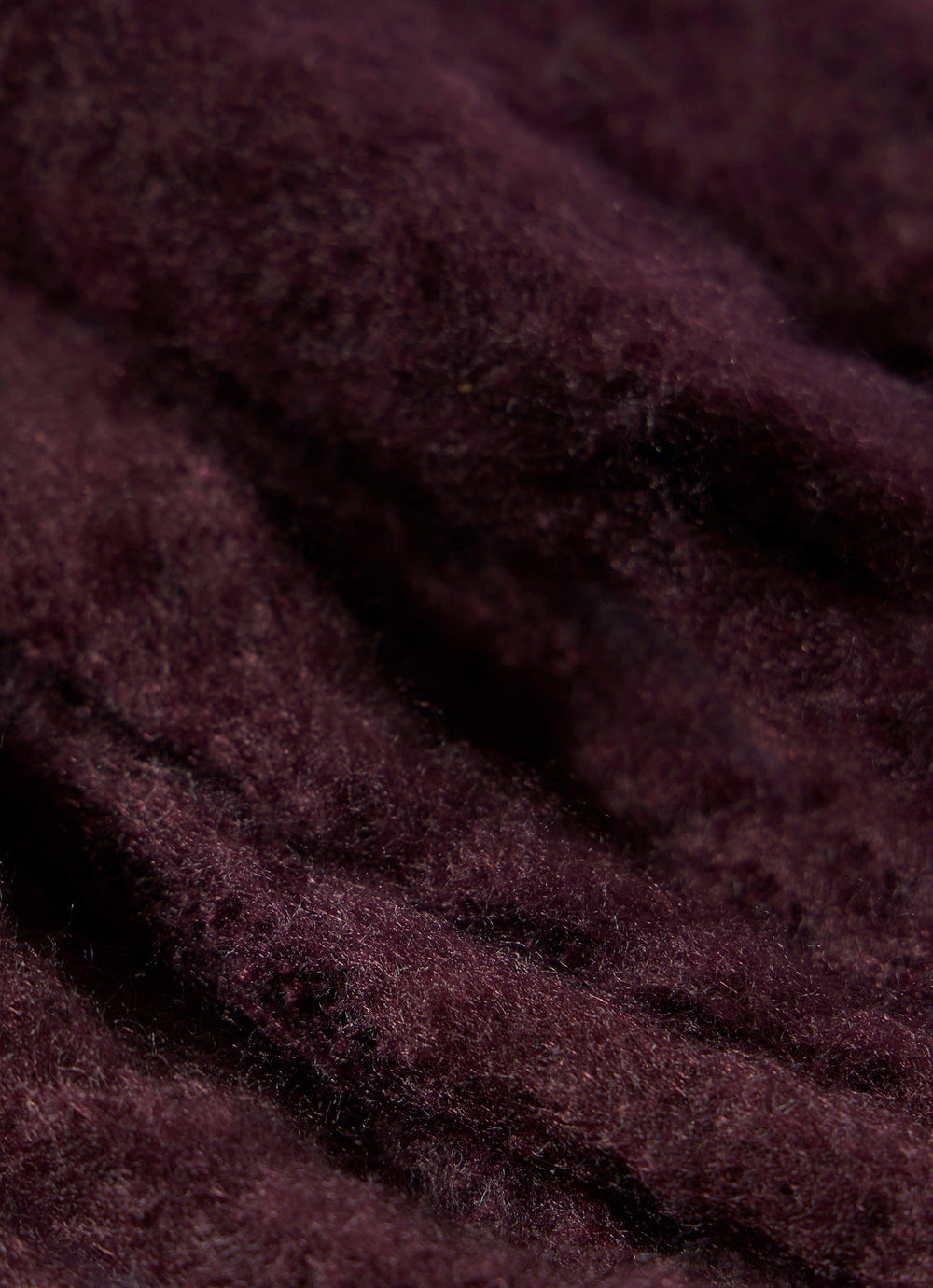 Burgundy Brushed Tassel Scarf