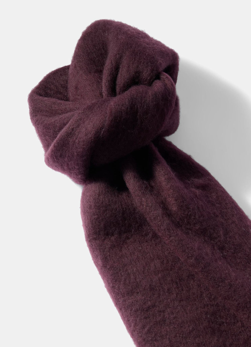 Burgundy Brushed Tassel Scarf