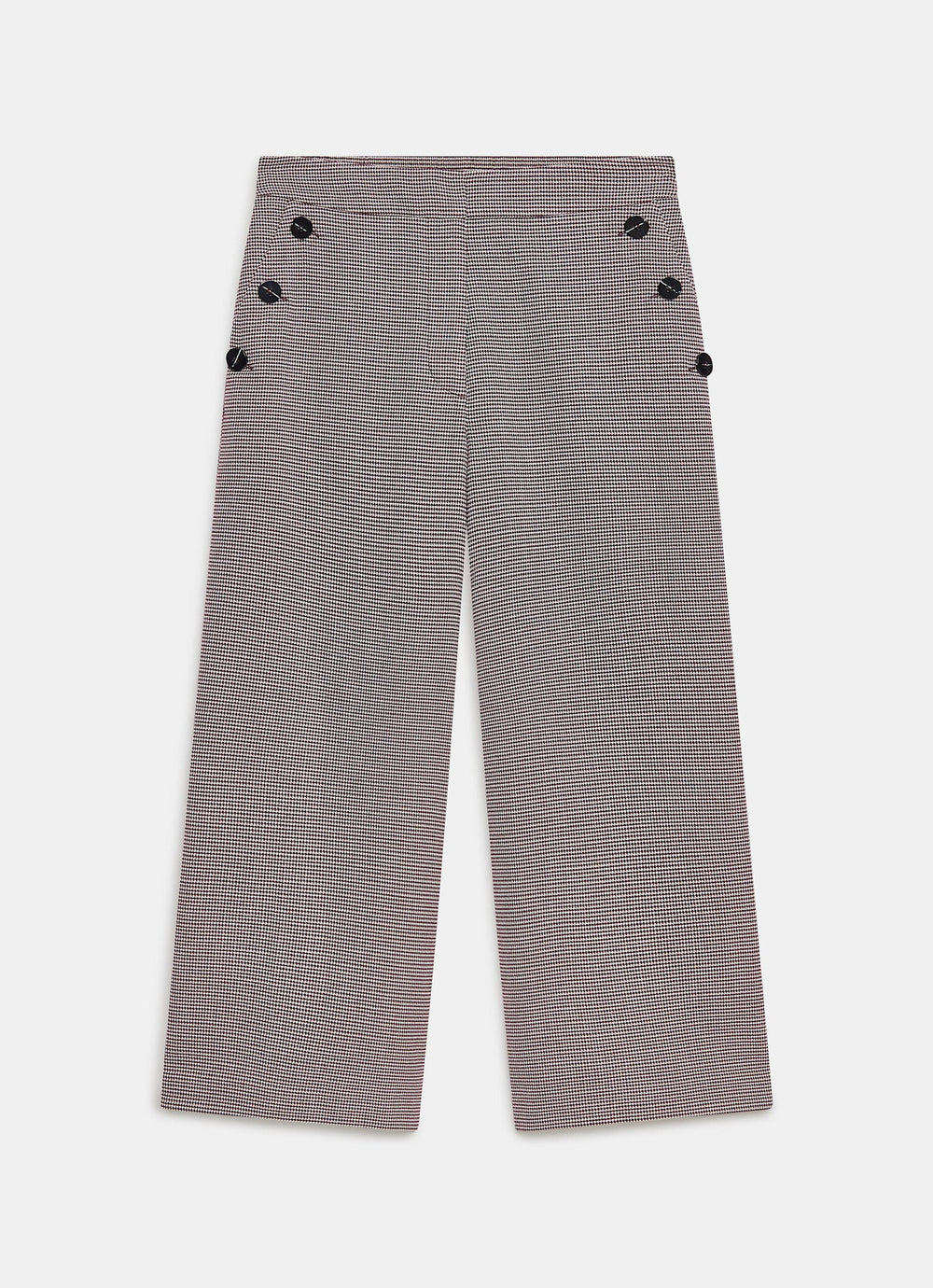 Burgundy Checked Cropped Trousers – Mint Velvet