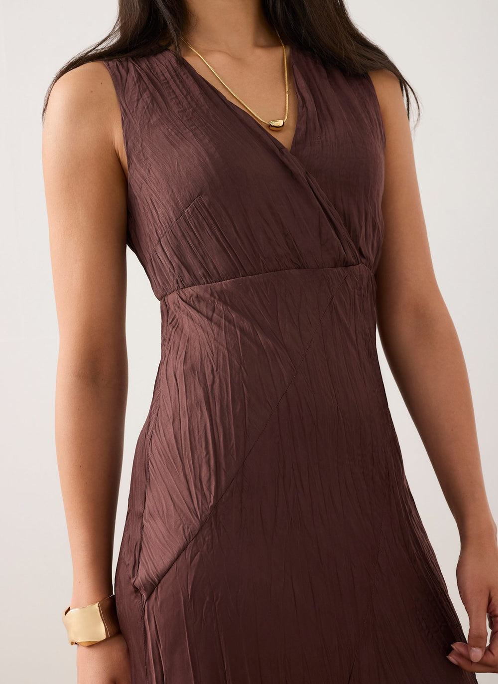 Mint Velvet Women's Crinkle Maxi Dress - Red - Size 2