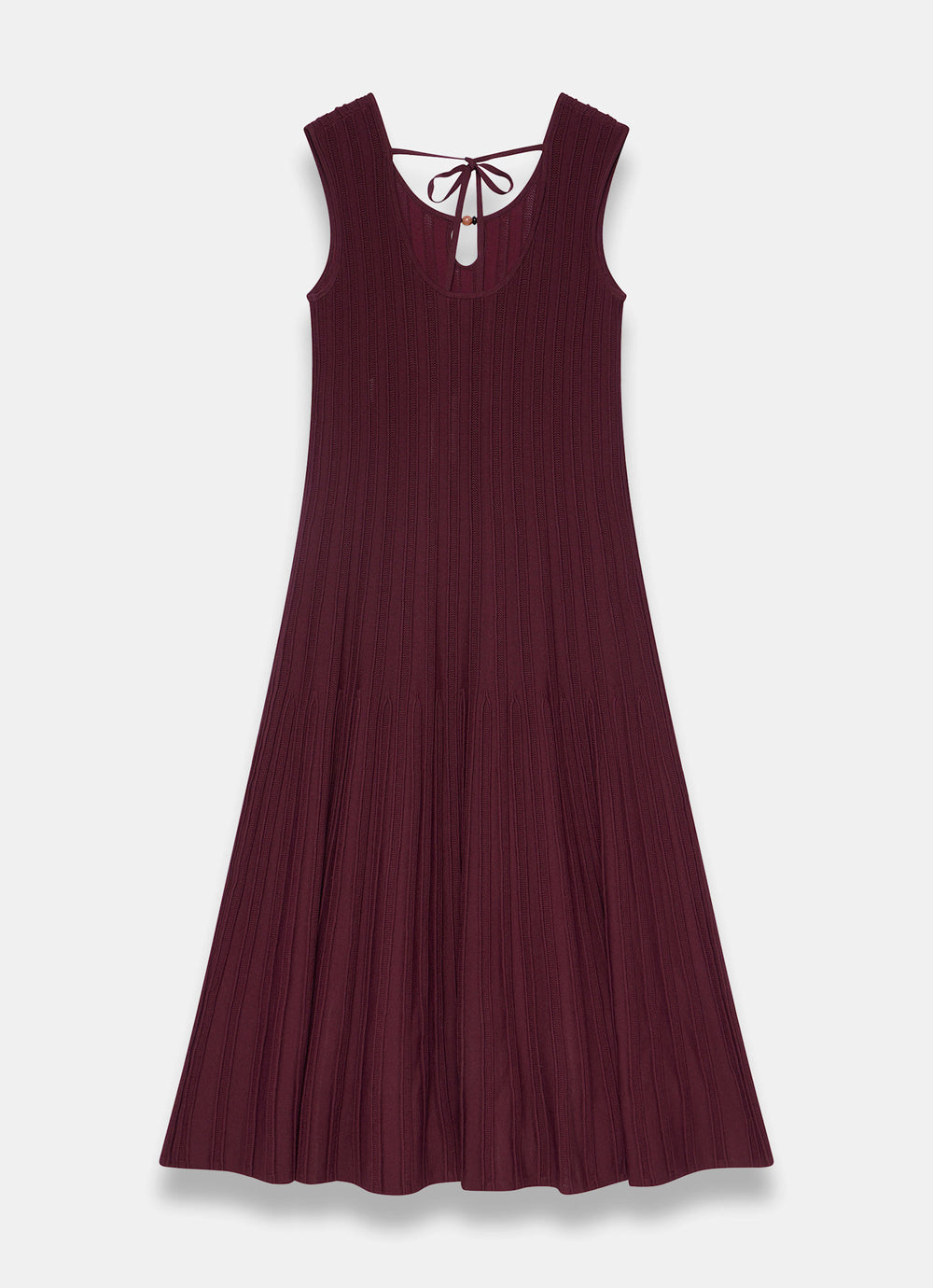 knee length dresses for ladies Burgundy Rib Knit Gold Buckle Detail Midi Dress – AX Paris main image 1