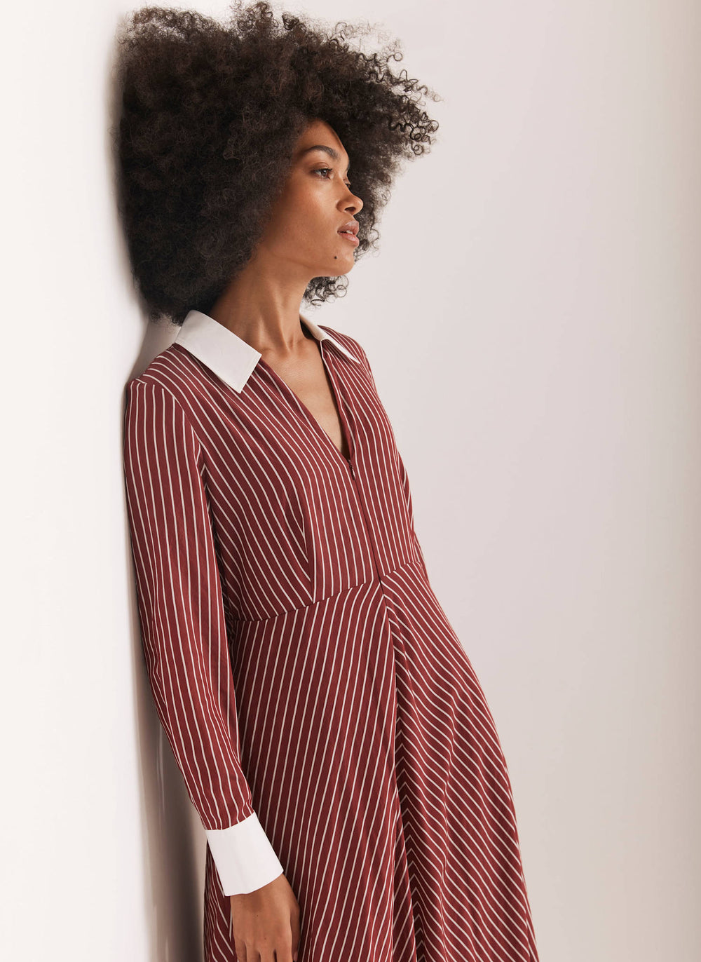Burgundy Striped Maxi Shirt Dress Mint Velvet Burgundy Striped Maxi Shirt Dress Mint Velvet