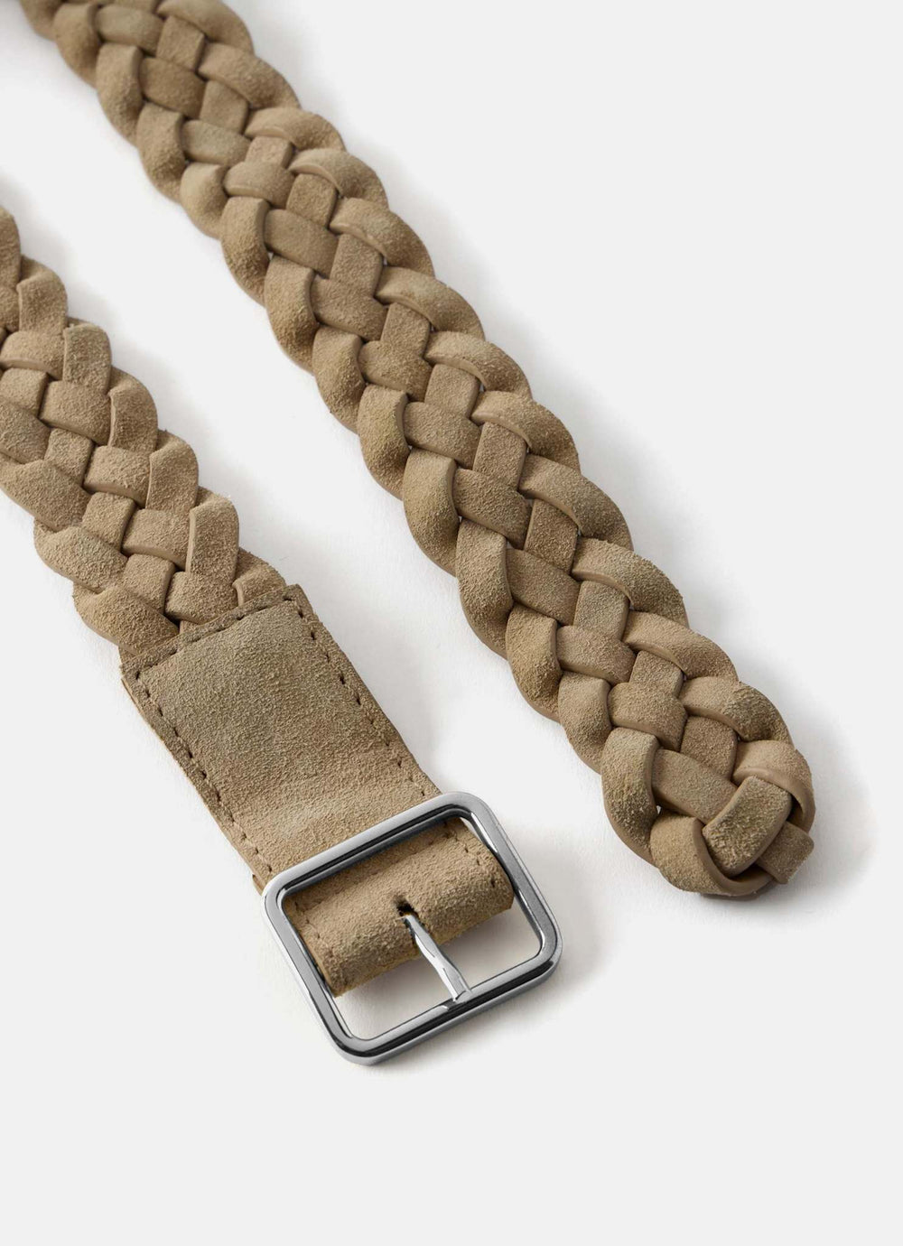 Neutral Suede Woven Belt