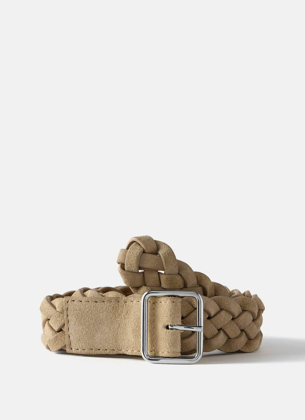 Neutral Suede Woven Belt