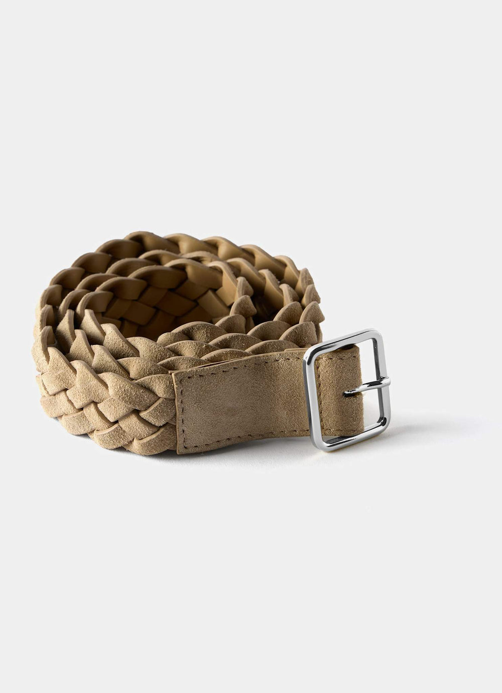 Neutral Suede Woven Belt