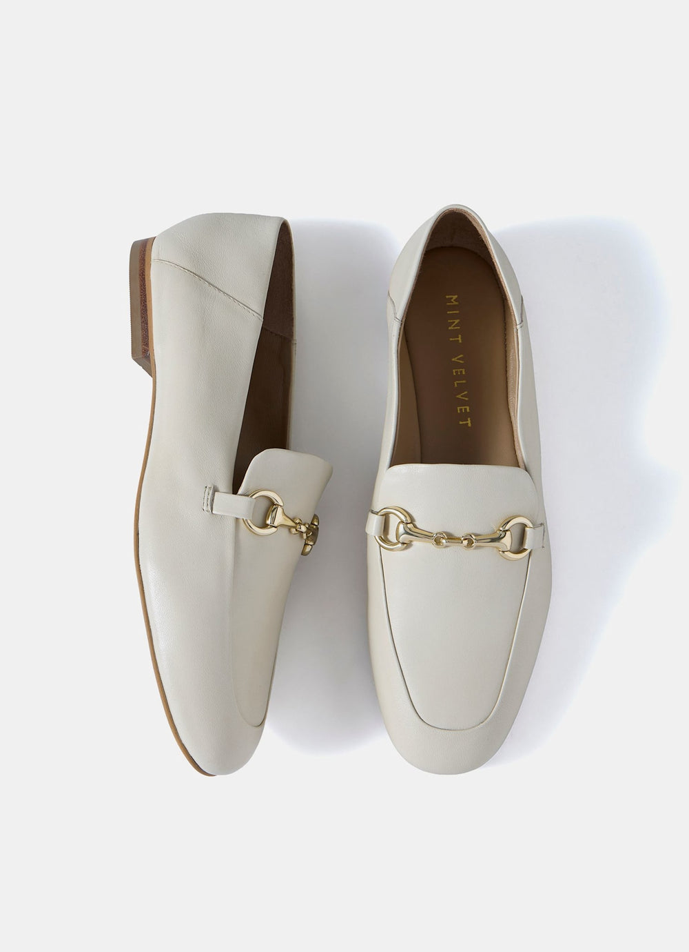 Camille Cream Leather Loafers