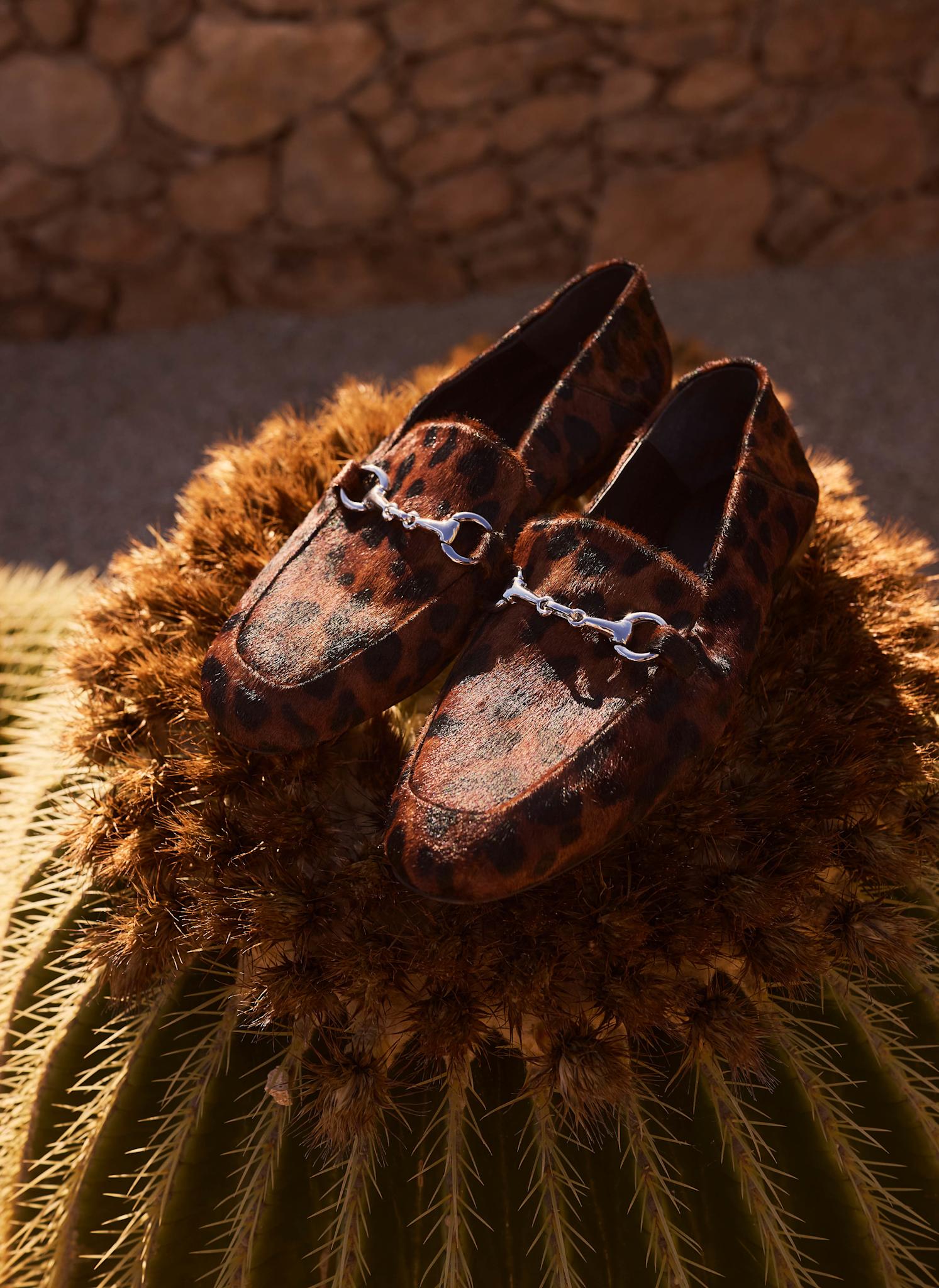 Camille Leopard Print Textured Loafers – Mint Velvet