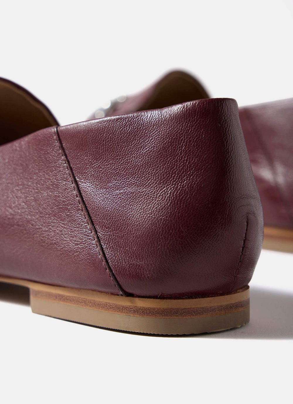 Camille Burgundy Leather Loafers