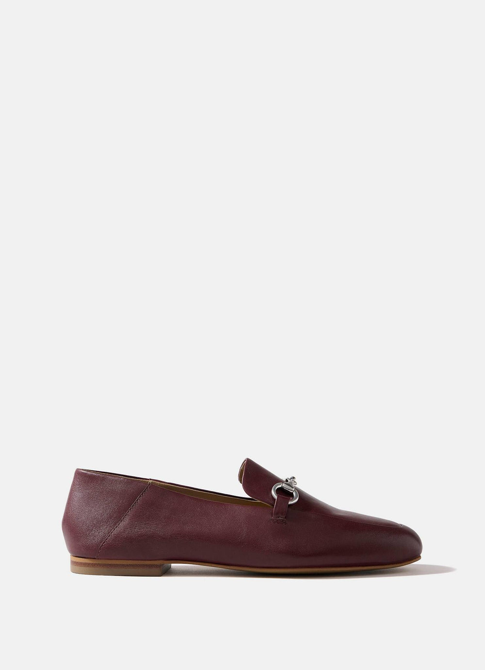 Camille Burgundy Leather Loafers