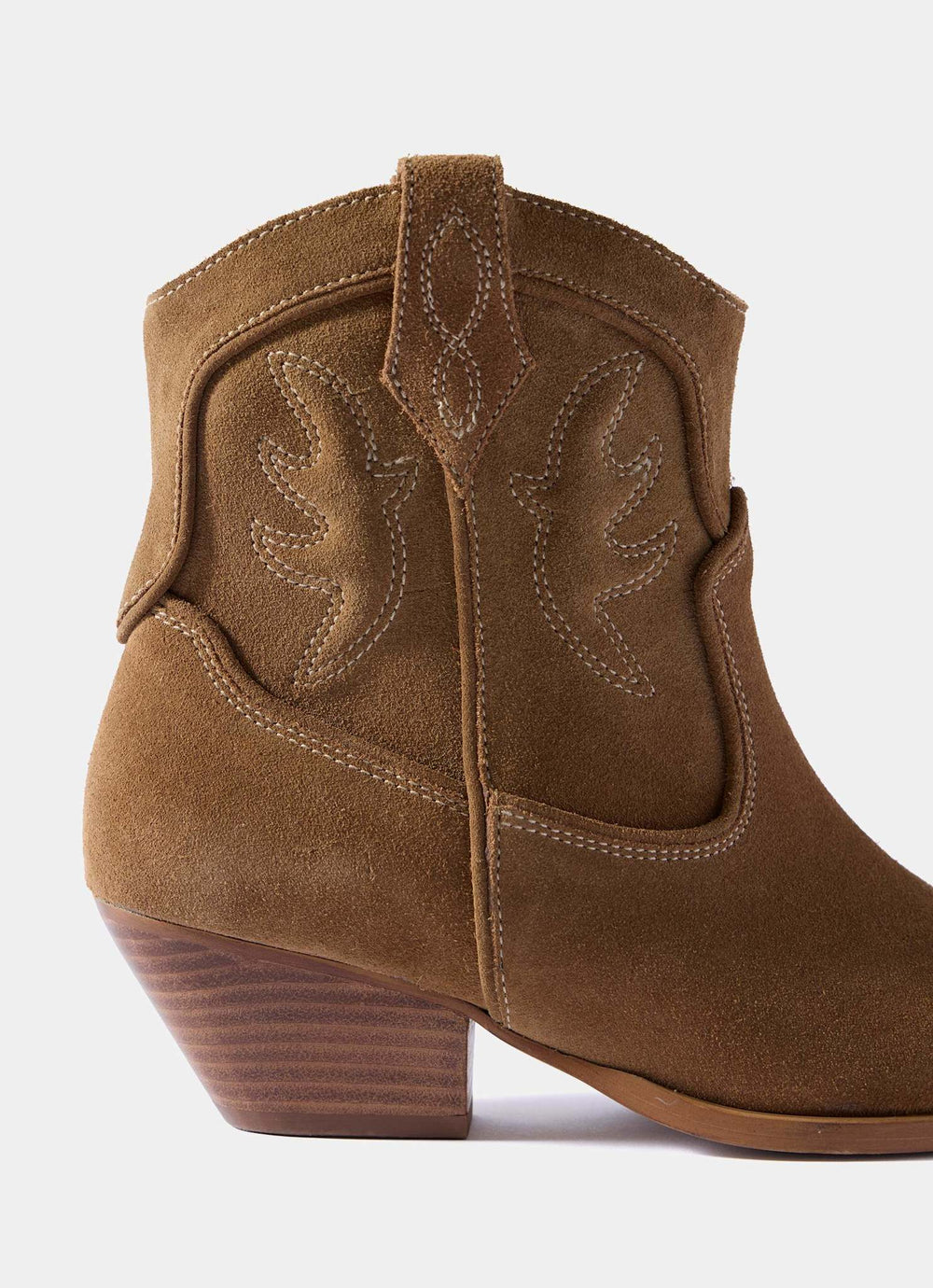 Carly Neutral Suede Cowboy Boots