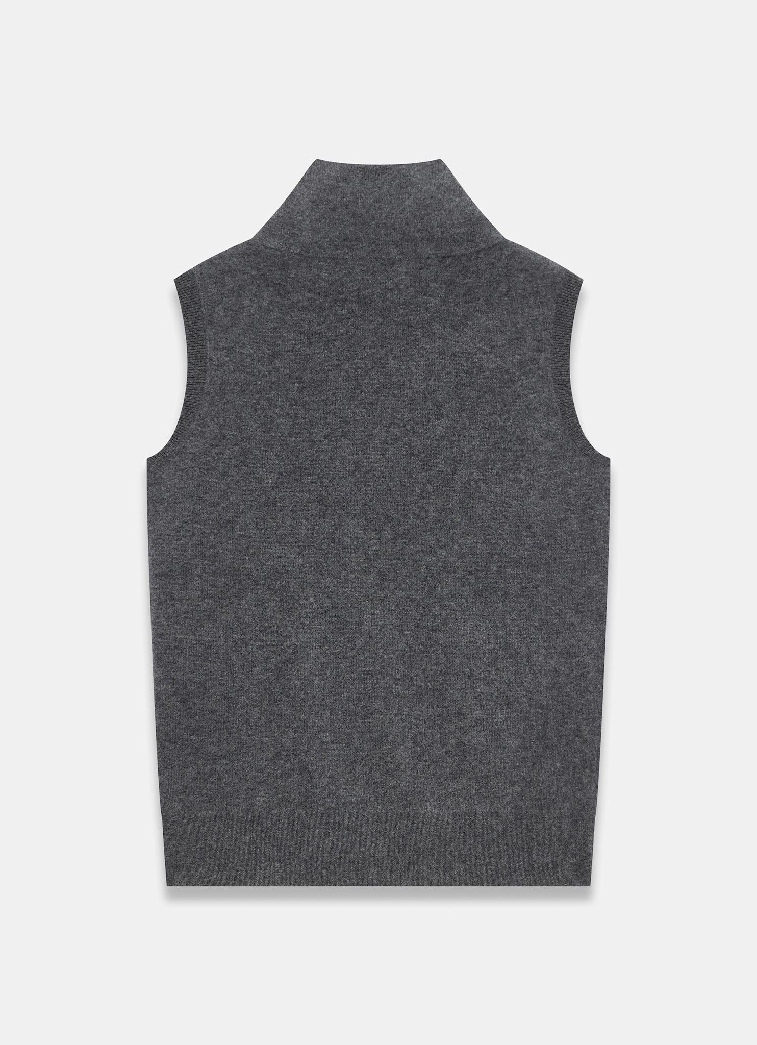 Grey Brushed Wool Sleeveless Knit Top – Mint Velvet