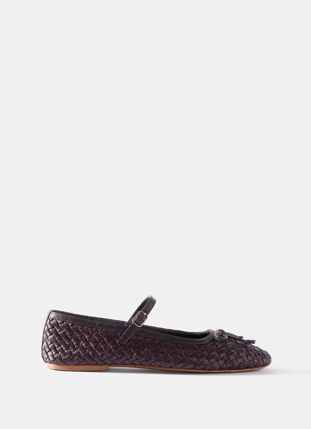 Charley Burgundy Leather Woven Pumps