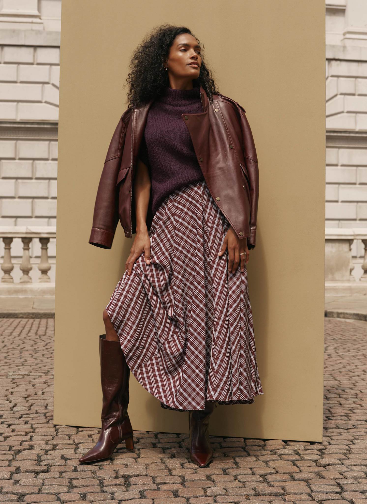 Brown A Line Midi Skirt – Mint Velvet
