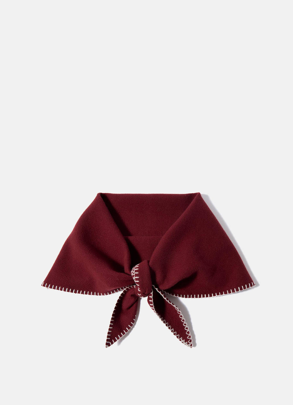 Burgundy Knit Stitch Detail Scarf