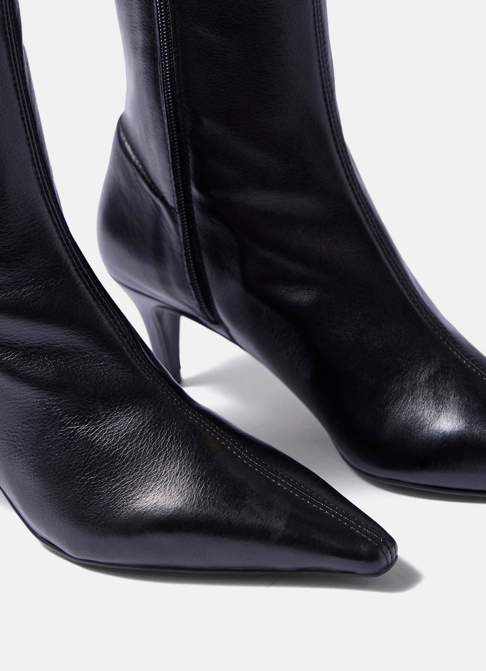 Chloe Black Leather Ankle Boots